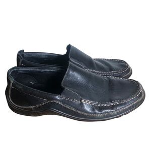 Cole Hasn black leather slip on loafer shoes Sz 10 M